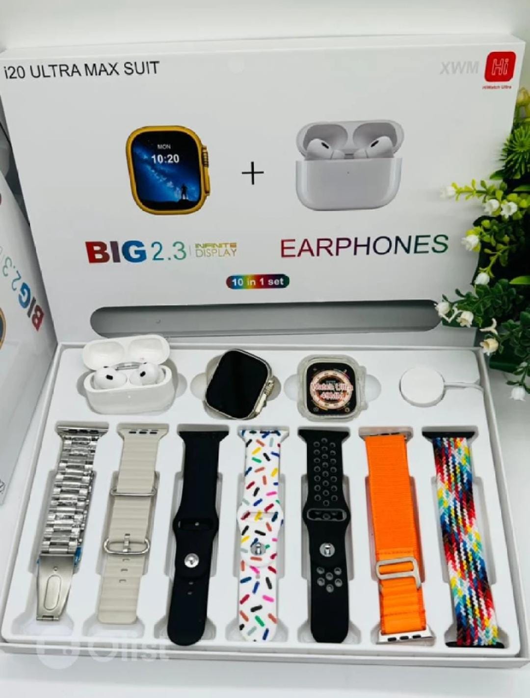 i20 Ultra Smart Watch + Earbuds